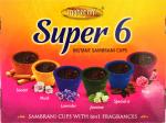 Super 6 Instant Sambrani Cups - 12PCS