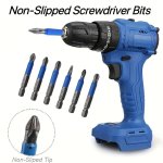 6PCS Set Anti Slip Cross Head Electric Screwdriver Bit Kit 2.54 10.16 Cmhex Shank PH1 PH2 PH3 PZ1 PZ2 PZ3 Suitable For Manual El