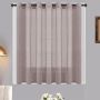 Matoc Designs Caf Curtain -mystic Voile -cinnamon -eyelet -single Layer - 250CM W X 123CM H