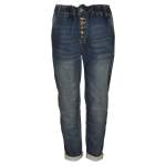 Multi Diamante Shape Button Jeans - Denim Blue L