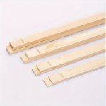 8PCS Slab Rolling Guides Set - Clay Roller Rails For Ceramic & Polymer Crafting 3MM/5MM/7MM/10MM Wooden Boards - Light Beige Cor