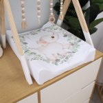 Changing Mat Cover Big Eyed Cute Elephants Leaf Set