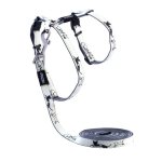 CAT Rogz Glow H-harness And Lead Combination - Black Jumping Design