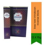 Vrindavan Incense Sticks 15G Pack Of 12 - Perfect For Prayer & Home Fragrance Sweet Floral Aroma & Long-lasting Freshness |