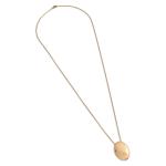 Goldair Gold Oval Pendant Long Necklace