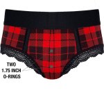 Duo Panty Harness - Red Plaid - S