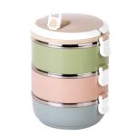 Portable Stainless Steel Triple Layer Lunch Box