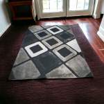 Smte 200CM X 150CM Modern 3D Geometric Design Carpet rug A8 With Keychain