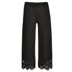 Laser Cut Border Pants - Black S m
