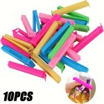 10PCS Plastic Food Bag Chip Clips Reusable Sealing Clamps Moisture-proof And Dust-proof Fresh-keeping Kitchen Organizers And Sto
