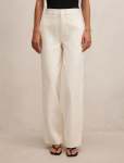 Gia High-rise Wide Leg Jeans - 16 Ecru