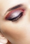 Black Red Rhinestone Eyelashes