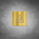 Electricity Sign - Polished Brass