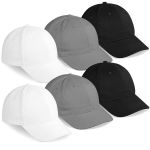 Multi Colour Clifton 6 Panel Cotton Beach Cap 6 Pack