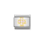 Composable Classic Link Pink Cross With Stones