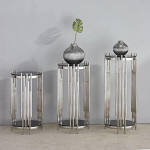 3 Piece Silver Display Stands For Home Living