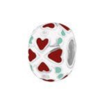 A34-C4223 - 925 Sterling Silver Hearts European Charm Bead