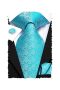 Hi-tie Men Ties Sets Silk Stripe Paisley Necktie Pocket Square Cufflinks For Business Wedding Light Aqua