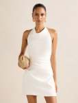 Tina Petite Halter MINI Dress - 16 Porcelain