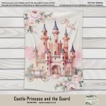 Personalised Fleece Blanket Castle Princess And The Guard