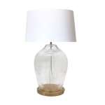 Manor Cut Glass Gold Table Lamp With Shade - Chrome
