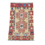 60 X 40CM Afghan Chobi Light Red & Beige Small Hand Made Rug