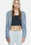 Cropped Strappy Top - Dark Grey