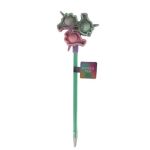 - Novelty Push Pop Spinner Pen - Turquoise 1 Pack