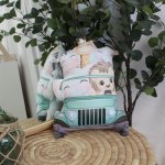 Shaped Pillow Safari On The Road Green
