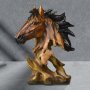 1PC Horse Head Sculpture Collectible Horse Figure Exclusive Art Indoor Outdoor Garden Home Decor Horse Resin Ornament