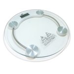 Electronic Personal Body Weight Scale - Round Glass