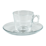 @home Village Espresso Cup & Saucer Glass