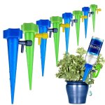 10PCS SELF Watering Plant Tip Mounted Automatic Drip Irrigation Equipment Vacation Automatic Plant Water System With Adjustable