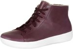Fitflop Women's F-sporty Sneakerboots In Leather Shoe Deep Plum 5 M Us