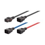 2M C19 F To C20 M Lockable Power Cable - Blue