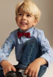 Shirt And Tie - Light Blue Reindeer
