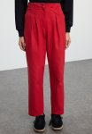 Carrot Pattern Stripe Detailed Woven Trousers - Red