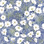Cosmos And Delft Tablecloth - 6 Seater