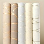 1 Roll Non-self-adhesive Wallpaper Modern 3D Water Ripple Nonwoven Wallpaper Waterproof Living Room Kitchen Bedroom Dormitory Wa