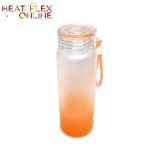 Sublimation Orange Frosted Glass Bottle – 500ML