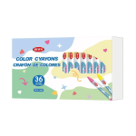 Colourful Round Wax Crayon Set 36 Bright Shades