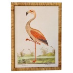 Rattan Framed Picture - Stork