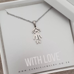 Mia Personalized Girl Or Boy Pendant Necklace Silver Stainless Steel Ready In 3 Days - Girl Pendant Necklace
