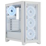 Corsair Icue CC-9011232 4000D Airflow Tempered Ql Edition Mid-tower Gaming Case – White