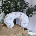 Feeding Pillow Cover Brown Bunny Sleeping In The Moon Grey