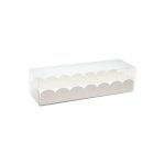 H-select Macaron Box White Base Pvc Lid 16X5X5CM 1X20