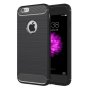For Iphone 6 Plus & 6S Plus Brushed Texture Fiber Tpu Rugged Armor Protective Case Black