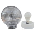Light Fixture Clear Round Ready Bowl + 5W LED Lightbulb