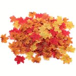 Artificial Maple Leaves Decorations 50PCS 100PCS Thanksgiving Autumn Plastic Leaves For Wedding Party Table Decor Various Colors