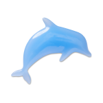 Squish Filled Dolphin Jibbitz - Multi Osfa